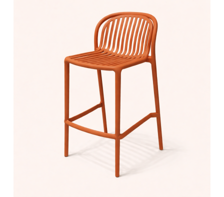 SILLA BAR PLAST TERRACOTA CL