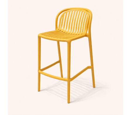 SILLA BAR PLAST MOSTAZA
