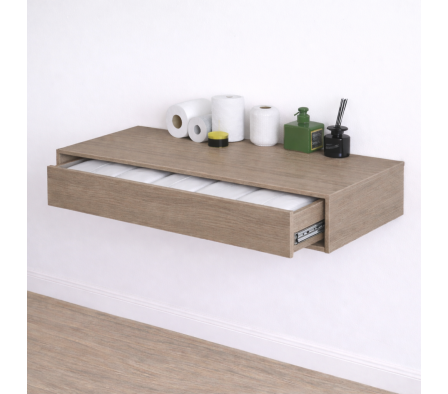 CAJÓN TOCADOR  100X15X45 CM ROBLE VICENZA GRIS