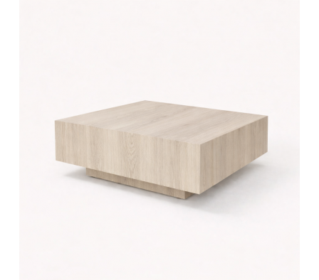 MESA CENTRO RANIA 80X80X35CM PINO ALAND BLANCO