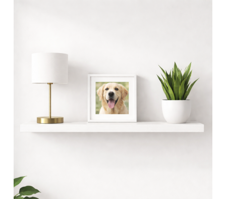 REPISA LINEAL CYN 80X20X2.5CM BLANCO