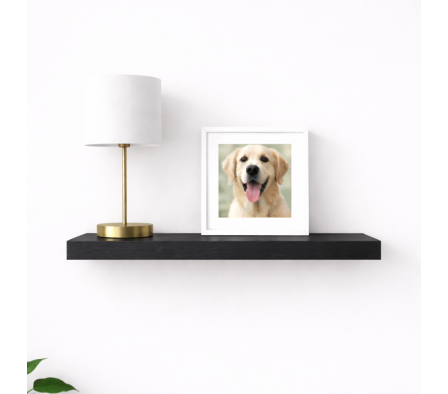 REPISA LINEAL CYN 50X20X2.5CM NEGRO VETAS