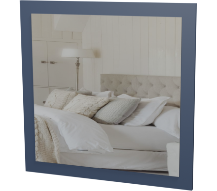 ESPEJO CUADRO 70X70X1.5CM AZUL COSMICO