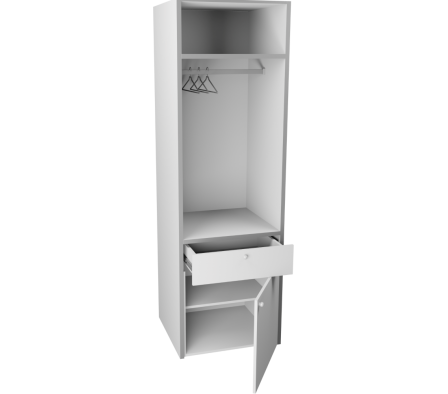 ARMARIO LAVADERO PE 65X55X205CM BLANCO