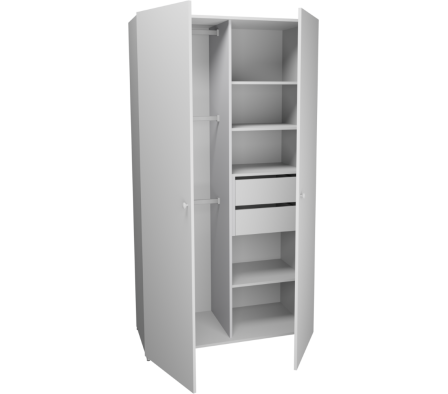 PLACARD EPC NIÑOS 100X50X190CM BLANCO