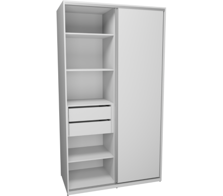 PLACARD PUERTA CORREDIZA EPC 120X62X215CM BLANCO