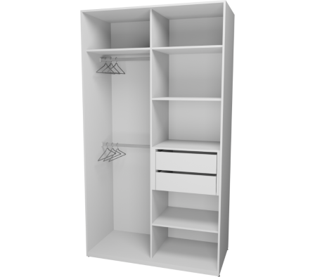 PLACARD VESTIDOR EPC 120X59X215CM BLANCO