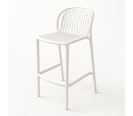 SILLA BAR PLAST BLANCO 38.5X36.5X103CM