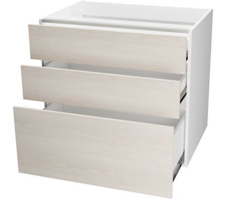 MODULO INFERIOR COCINA AN 80X55X72CM PINO ALAND BLANCO