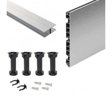 KIT ZOCALO FR 100X15CM SIMIL ALUMINIO