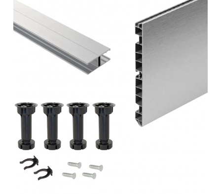 KIT ZOCALO FR 196X15CM SIMIL ALUMINIO