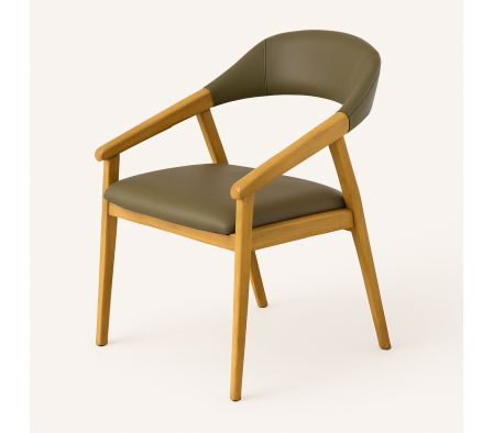 SILLA MEG T CASC. CAPUCCHINO MADERA NOCE MARFIM