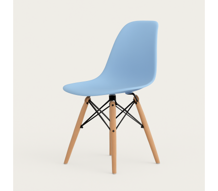 SILLA EAMES KIDS 30X30.5X55.8CM CELESTE