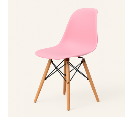 SILLA EAMES KIDS 30X30.5X55.8CM ROSA