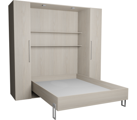 CAMA REBATIBLE  200X155XCM PINO ALAND BLANCO