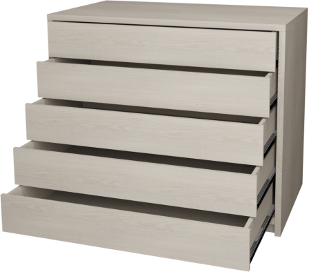 COMODA 5C 105X90X60CM PINO ALAND BLANCO