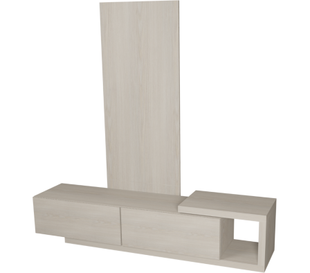 MUEBLE TV PARIS 190X42X45CM PINO ALAND BLANCO
