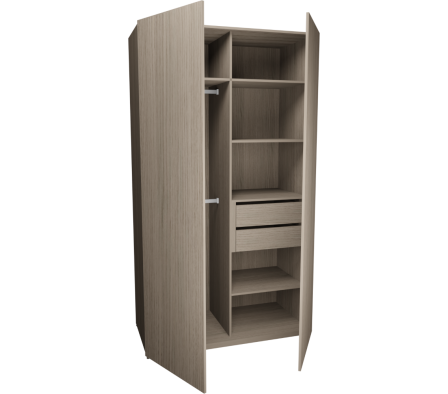 PLACARD PUERTA ABRIR EPC 120X61X215CM  ROBLE VICENZA GRIS