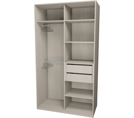 PLACAR VESTIDOR EPC 120X59X216,5CM PINO ALAND BLANCO