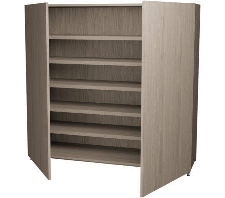 ZAPATERO CABALLERO PA 120X116.5X40CM  ROBLE VICENZA GRIS