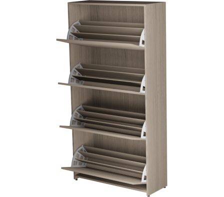 ZAPATERO KING RE 90X30X160CM  ROBLE VICENZA GRIS