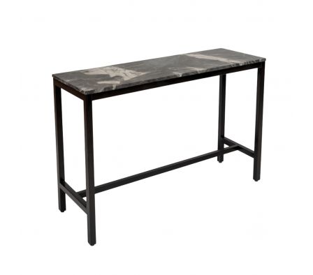 BARRA QUINCHO METAL NEGRO PIEDRA 120X50X110 CM