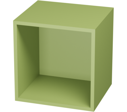 REPISA CUADRO 35,8X35,8X30CM VERDE KIWI