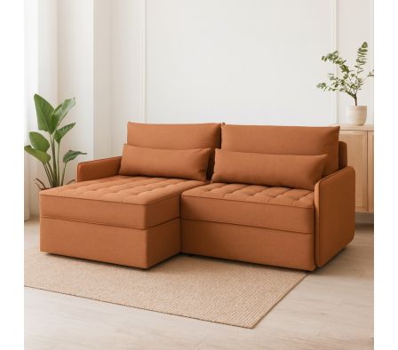 SOFÁ CAMA 2.10 M SANTINO TERRACOTA