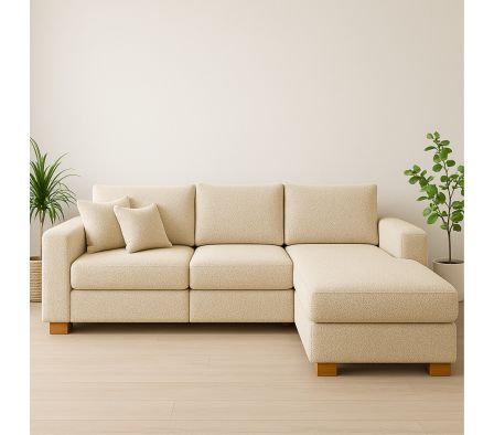 SOFA FIJO CON CHAISE LD 2.60 M BENSON AMENDOA