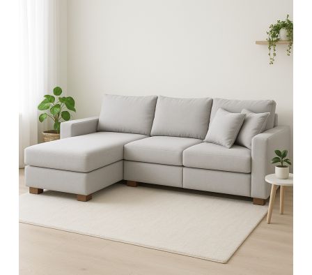 SOFA FIJO CON CHAISE LI 2.60 M CLARK INOX