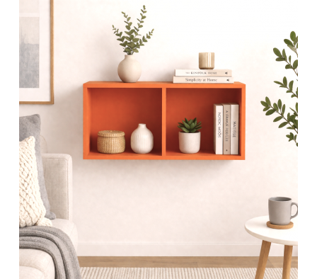 REPISA CUADRO 71.6X35,8X30CM NARANJA DE SIENA