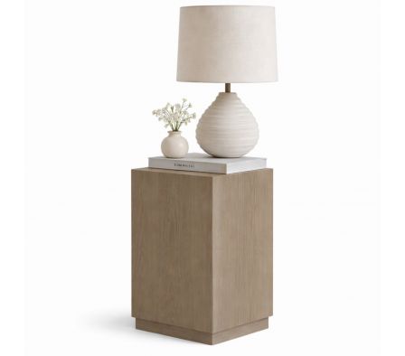 MESITA LATERAL RANIA 40X40X60CM ROBLE VICENZA GRIS