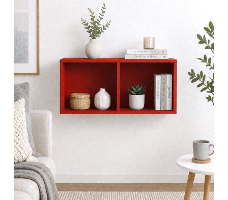 REPISA CUADRO 71.6X35,8X30CM ROJO CEREZA