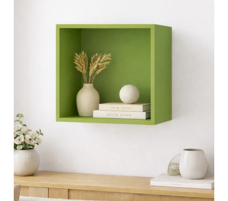 REPISA CUADRO 35,8X35,8X30CM VERDE KIWI