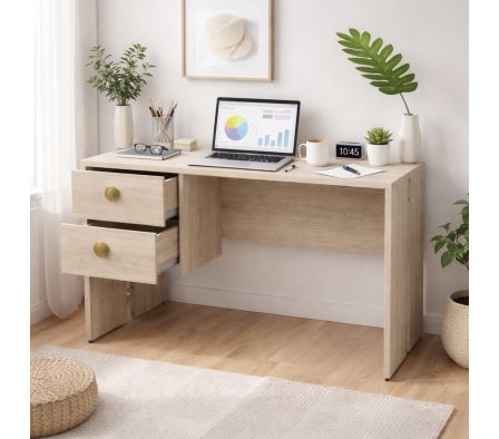 ESCRITORIO BERLIN 2C 120X60X80CM PINO ALAND BLANCO