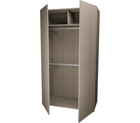 PLACAR PUERTA ABRIR P 120X61X216,5CM  ROBLE VICENZA GRIS