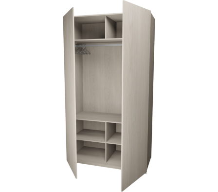 PLACAR PUERTA ABRIR EP 120X61X216,5CM PINO ALAND BLANCO