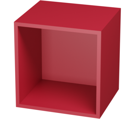 REPISA CUADRO 35X36X30CM ROJO CEREZA