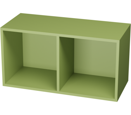 REPISA CUADRO DOBLE 68.5X36X30CM VERDE KIWI