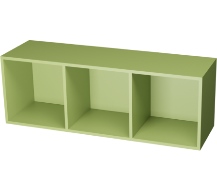 REPISA CUADRO TRIPLE 102X36X30CM VERDE KIWI